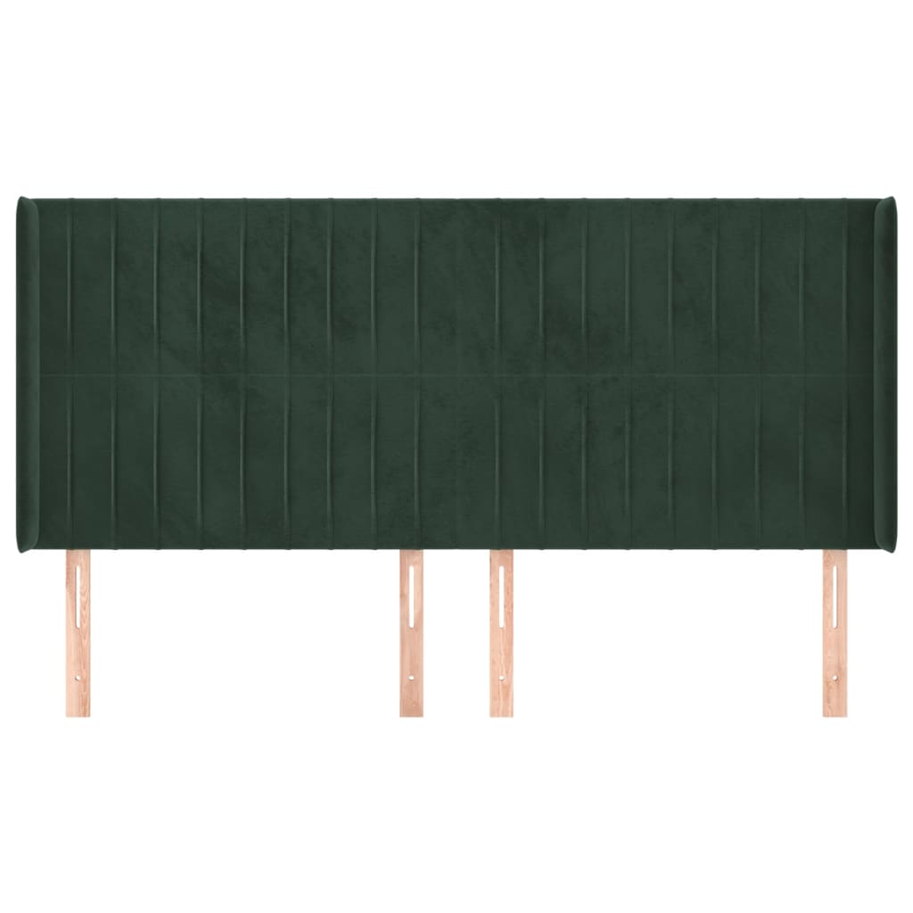 Hoofdbord Met Randen Fluweel 183 x 16 x 118/128 cm