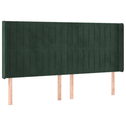 Hoofdbord Met Randen Fluweel 203 x 16 x 118/128 cm