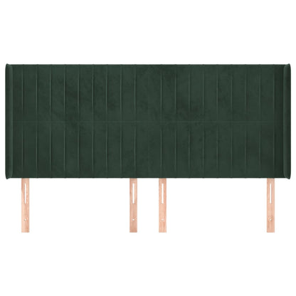 Hoofdbord Met Randen Fluweel 203 x 16 x 118/128 cm