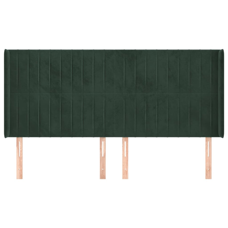 Hoofdbord Met Randen Fluweel 203 x 16 x 118/128 cm