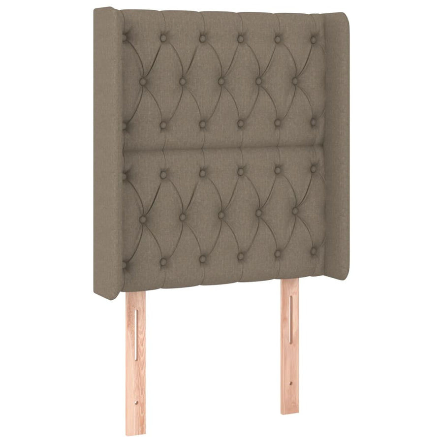Hoofdbord Met Randen Stof 83 x 16 x 118/128 cm Taupe