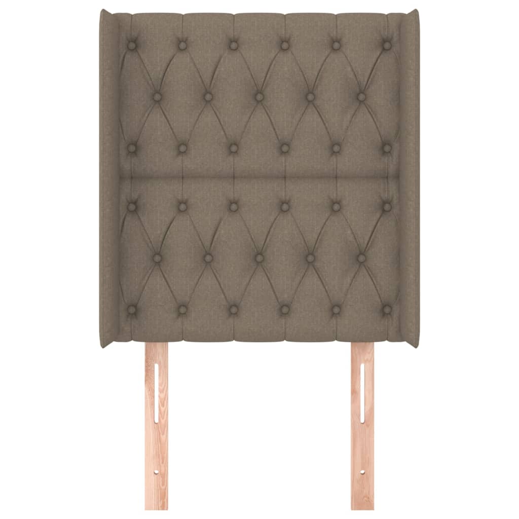 Hoofdbord Met Randen Stof 83 x 16 x 118/128 cm Taupe