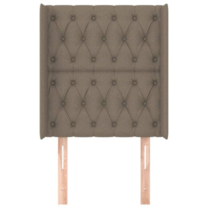 Hoofdbord Met Randen Stof 83 x 16 x 118/128 cm Taupe