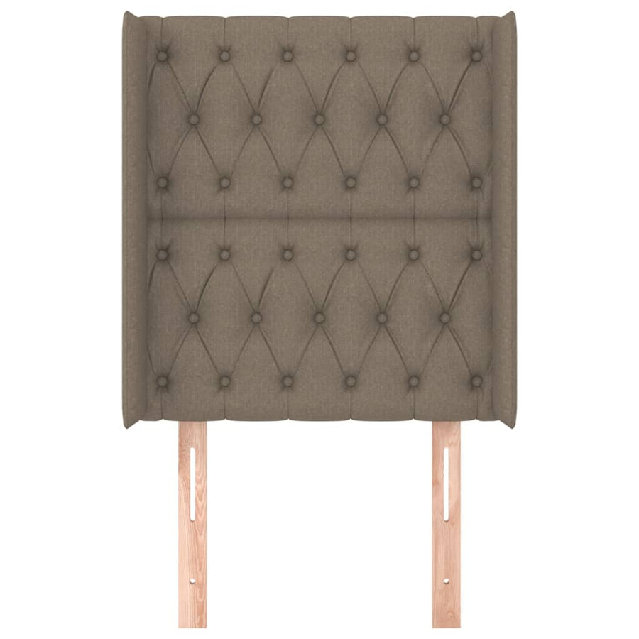 Hoofdbord Met Randen Stof 83 x 16 x 118/128 cm Taupe