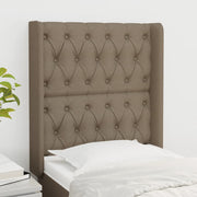 Hoofdbord stof taupe 83x16x118/128 cm