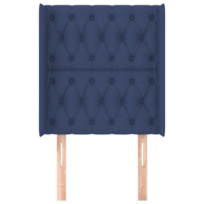 Hoofdbord Met Randen Stof 83 x 16 x 118/128 cm Blauw