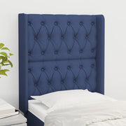 Hoofdbord 83x16x118/128 cm stof blauw