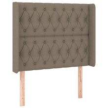 Hoofdbord Met Randen Stof 93 x 16 x 118/128 cm Taupe