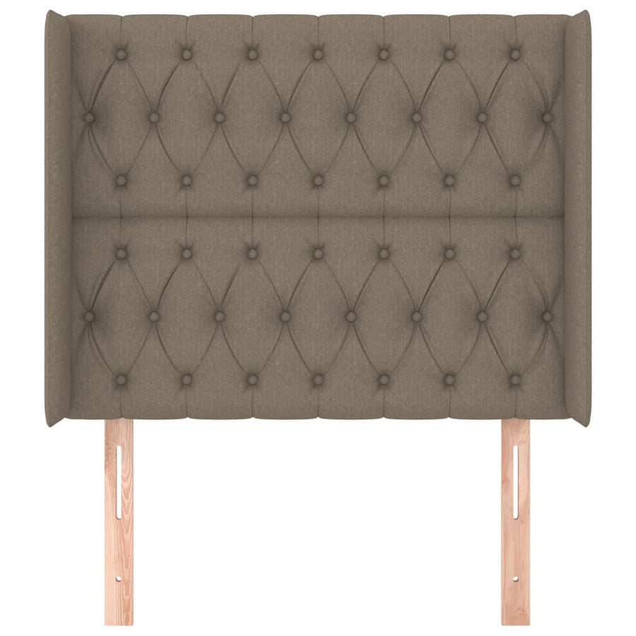 Hoofdbord Met Randen Stof 93 x 16 x 118/128 cm Taupe