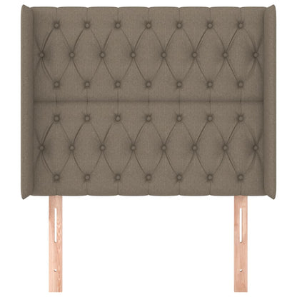 Hoofdbord Met Randen Stof 103 x 16 x 118/128 cm Taupe