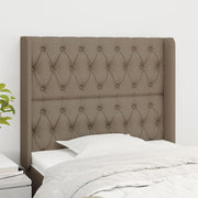 Hoofdbord 103x16x118/128 cm stof taupe
