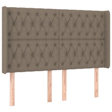 Hoofdbord Met Randen Stof 163 x 16 x 118/128 cm Taupe