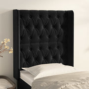 Hoofdbord 83x16x118/128 cm fluweel zwart