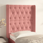 Hoofdbord 83x16x118/128 cm fluweel roze