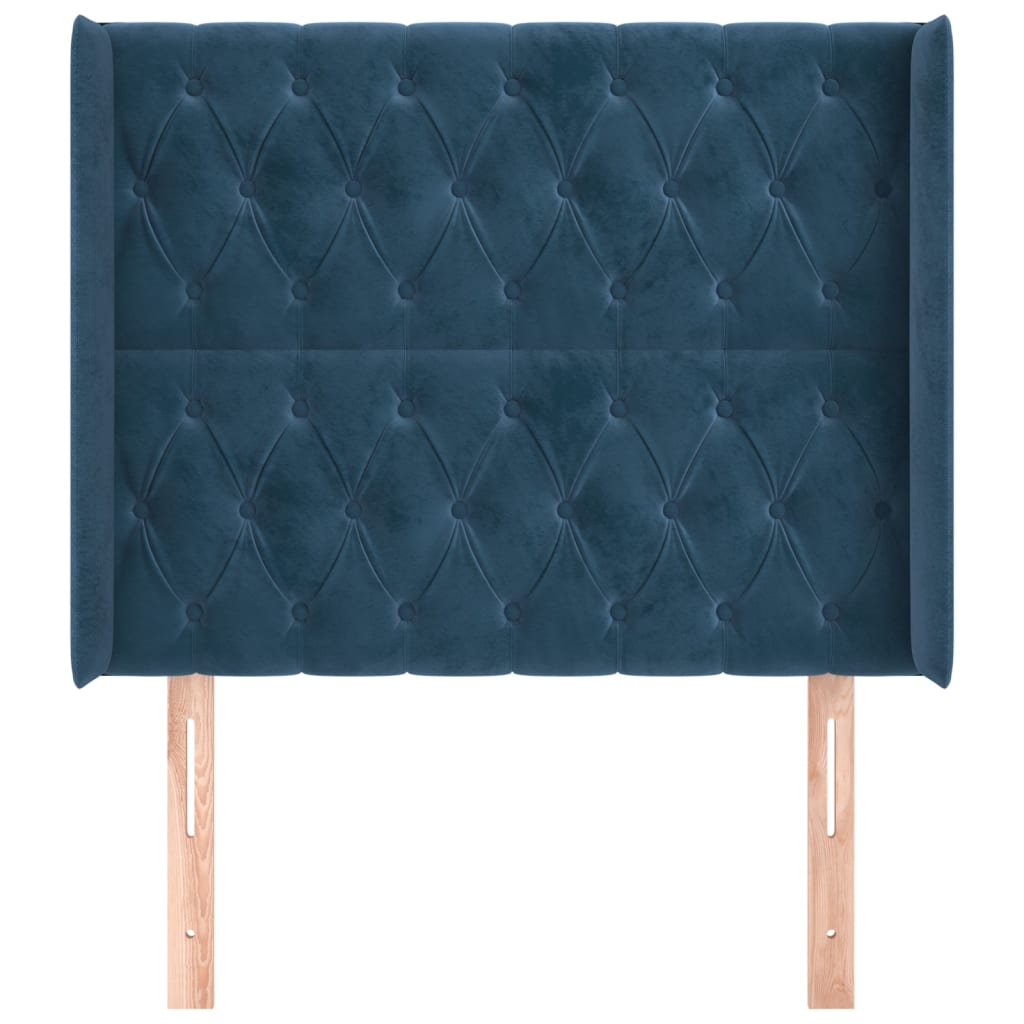 Hoofdbord Met Randen Fluweel 93 x 16 x 118/128 cm
