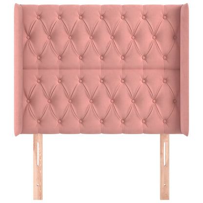 Hoofdbord Met Randen Fluweel 1 93 x 16 x 118/128 cm Roze