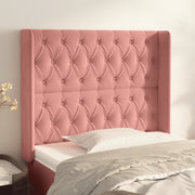 Hoofdbord 93x16x118/128 cm fluweel roze