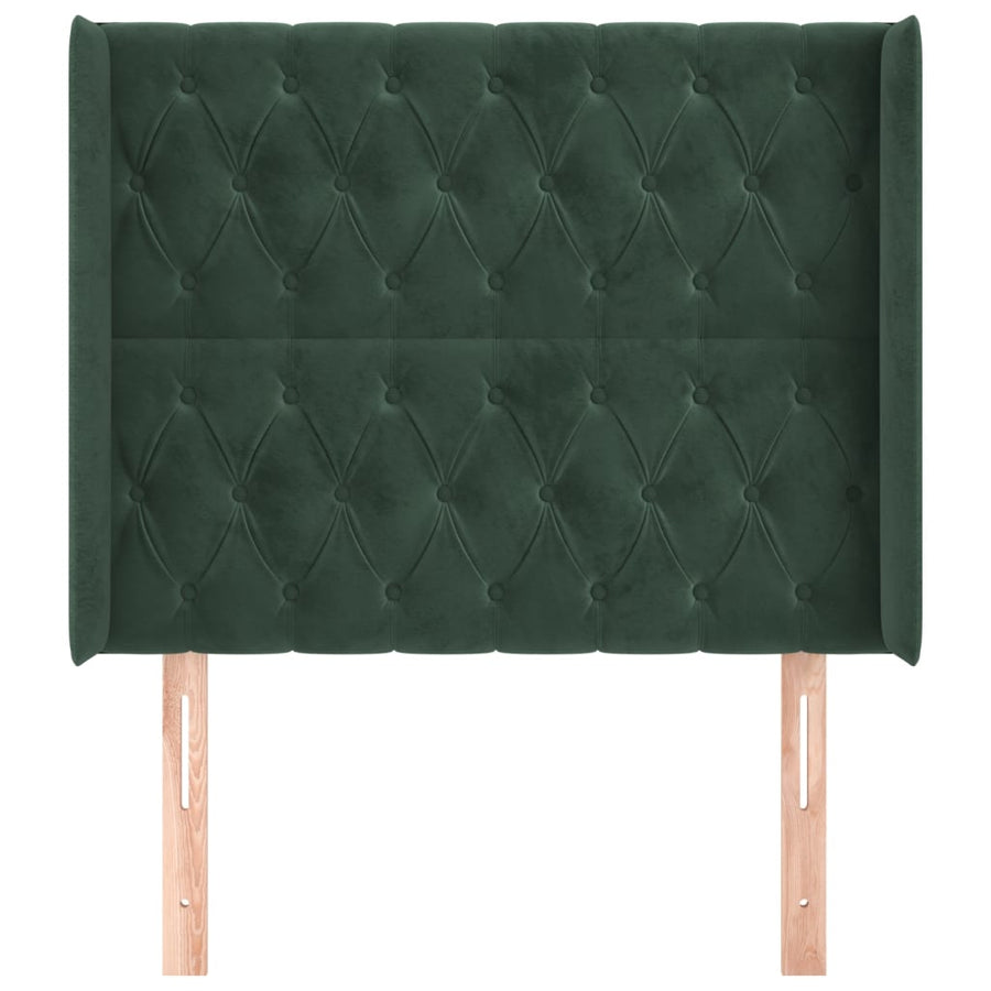Hoofdbord Met Randen Fluweel 103 x 16 x 118/128 cm