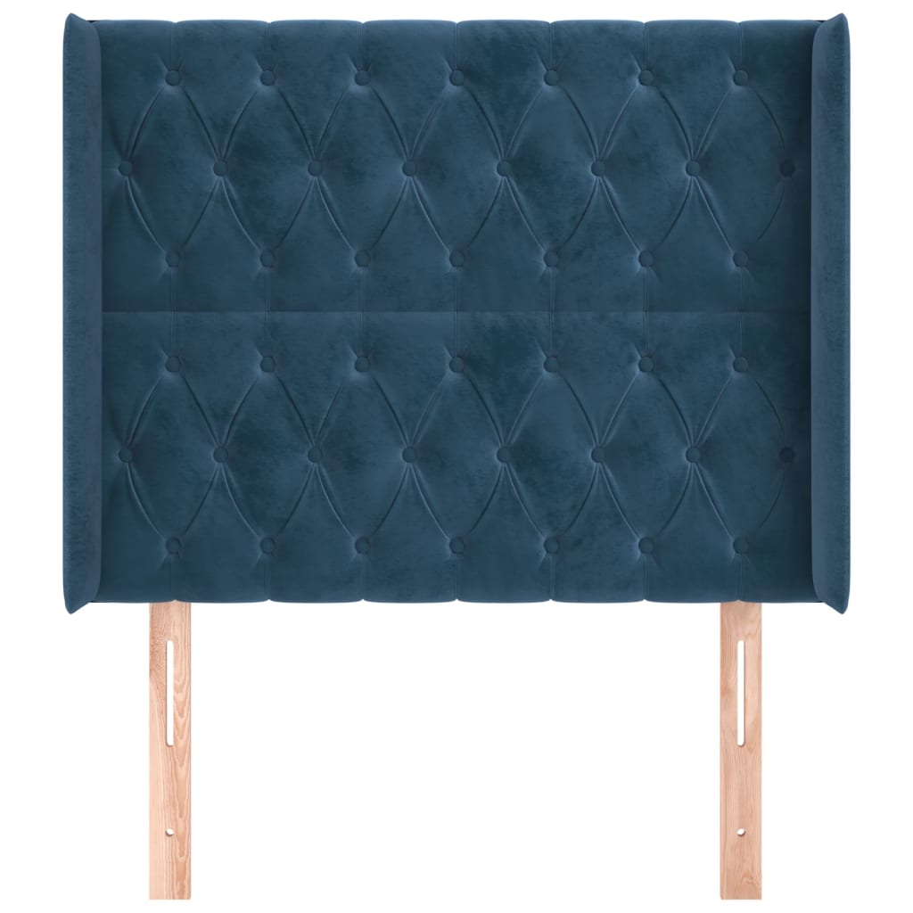 Hoofdbord Met Randen Fluweel 103 x 16 x 118/128 cm