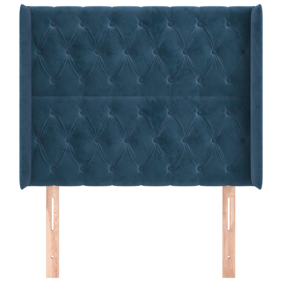 Hoofdbord Met Randen Fluweel 103 x 16 x 118/128 cm