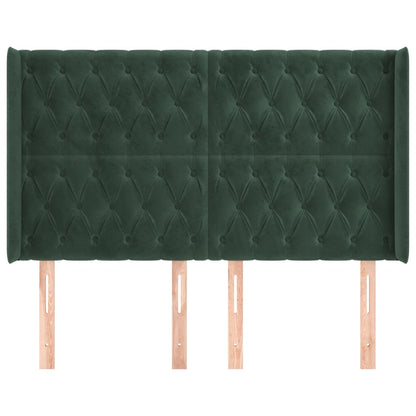 Hoofdbord Met Randen Fluweel 147 x 16 x 118/128 cm