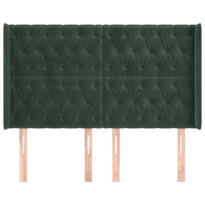 Hoofdbord Met Randen Fluweel 163 x 16 x 118/128 cm
