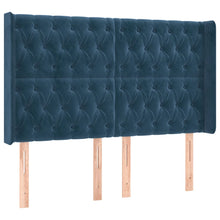 Hoofdbord Met Randen Fluweel 163 x 16 x 118/128 cm