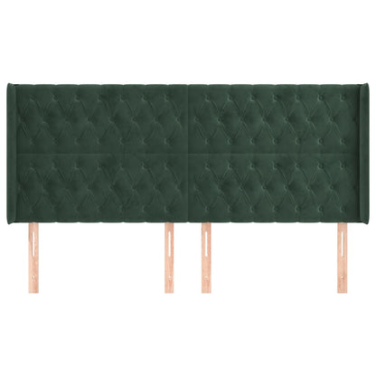 Hoofdbord Met Randen Fluweel 183 x 16 x 118/128 cm