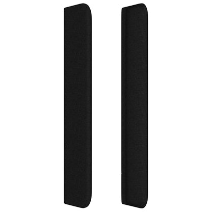 Hoofdbord Met Randen Stof 83 x 16 x 118/128 cm Zwart