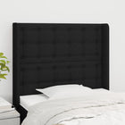 Hoofdbord 93x16x118-128 cm stof zwart