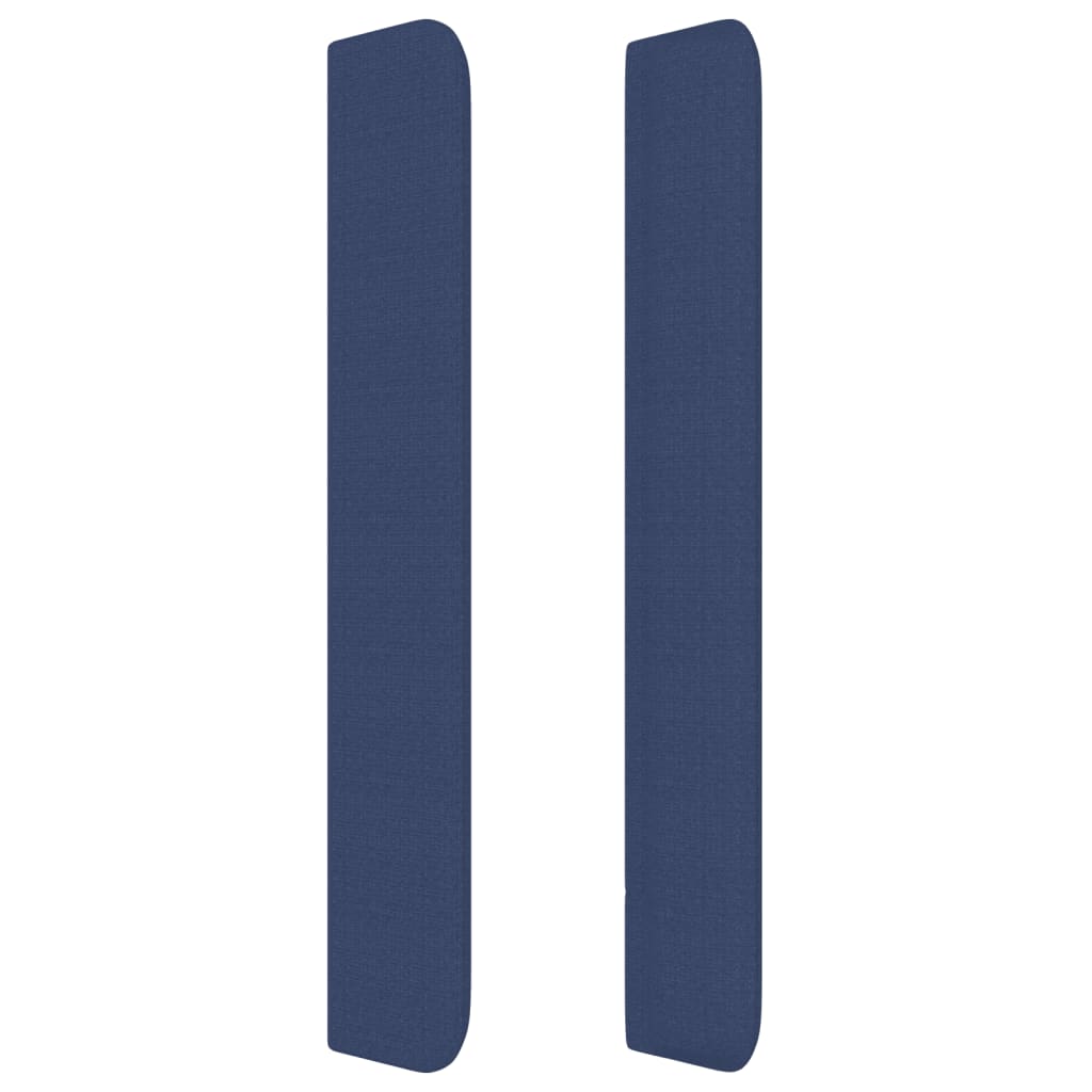 Hoofdbord Met Randen 93X16X118/128 Cm Stof Blauw 93 x 16 x 118/128 cm