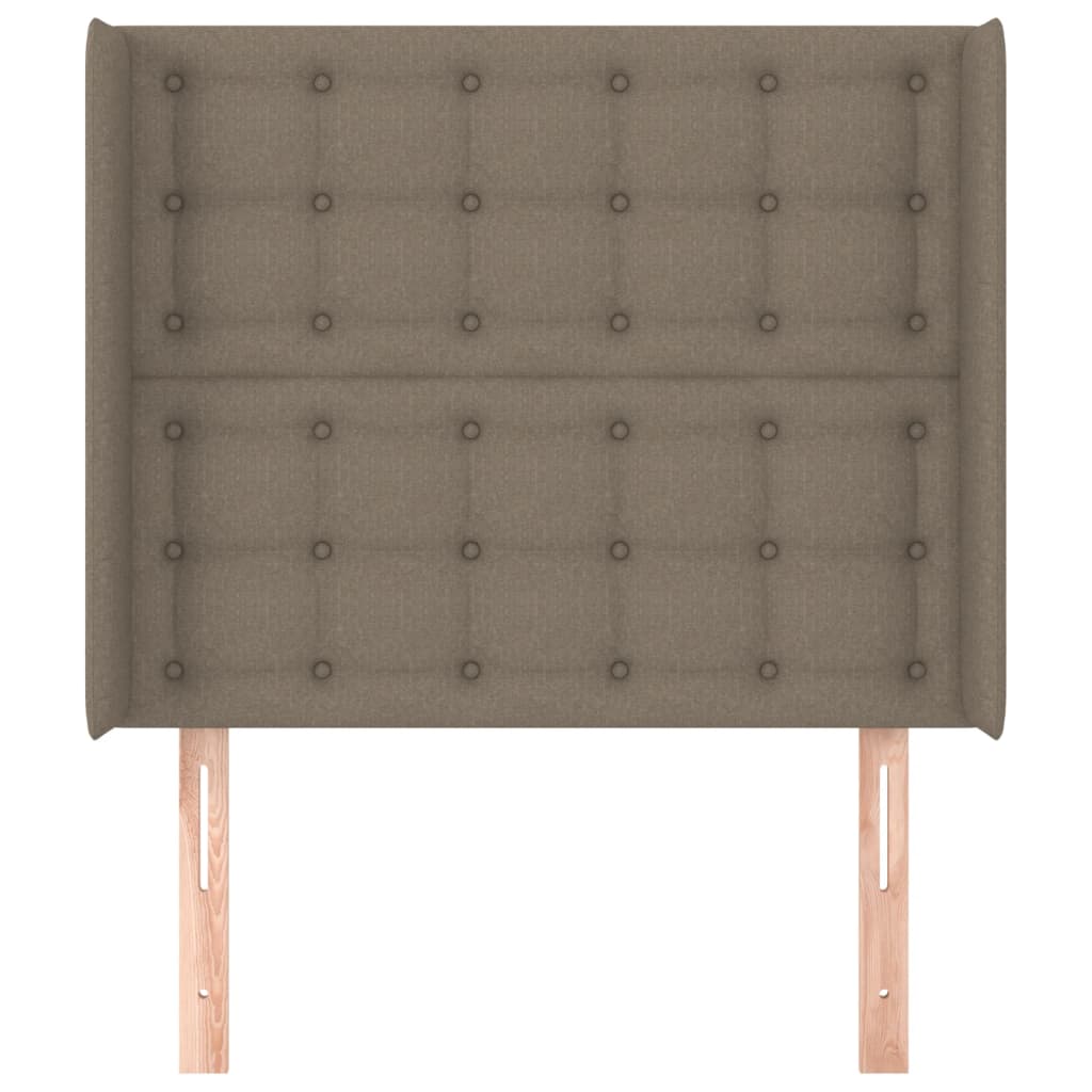 Hoofdbord Met Randen 103X16X118/128 Cm Stof Taupe 103 x 16 x 118/128 cm
