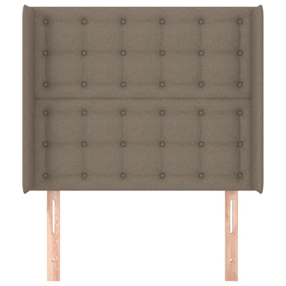 Hoofdbord Met Randen 103X16X118/128 Cm Stof Taupe 103 x 16 x 118/128 cm
