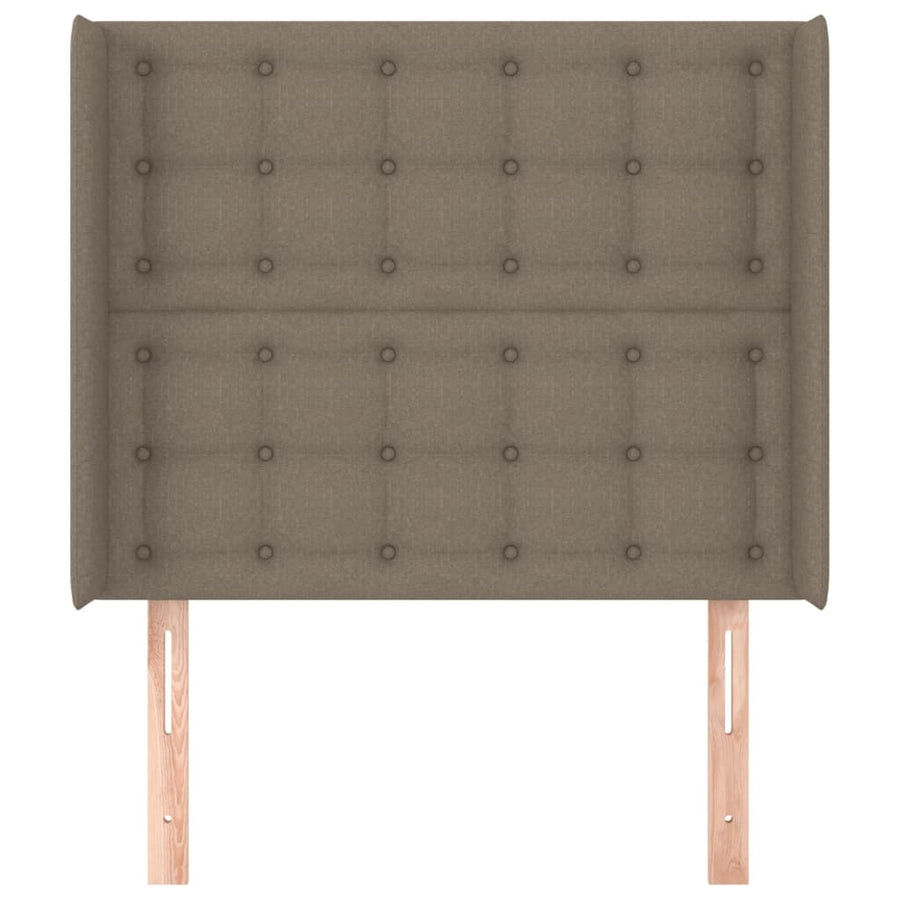 Hoofdbord Met Randen 103X16X118/128 Cm Stof Taupe 103 x 16 x 118/128 cm