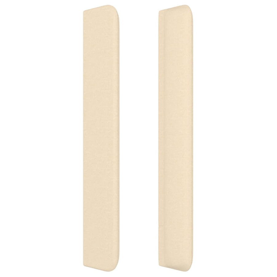 Hoofdbord Met Randen Stof Kleurig 103 x 16 x 118/128 cm Crème