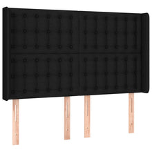 Hoofdbord Met Randen Stof 1 147 x 16 x 118/128 cm Zwart