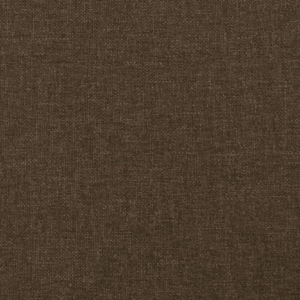 Hoofdbord Met Randen Stof 147 x 16 x 118/128 cm Donkerbruin