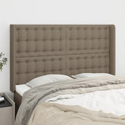 Hoofdbord stof taupe 147x16x118/128 cm