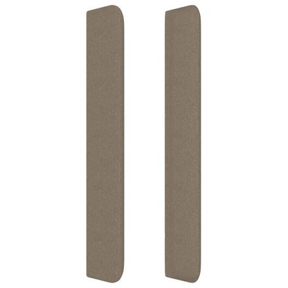 Hoofdbord Met Randen Stof 1 163 x 16 x 118/128 cm Taupe