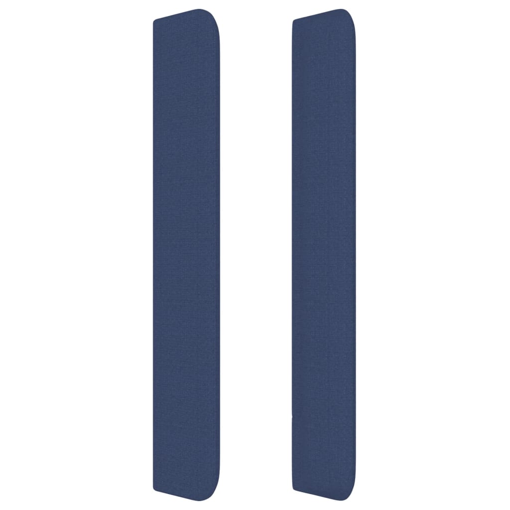 Hoofdbord Met Randen Stof 163 x 16 x 118/128 cm Blauw
