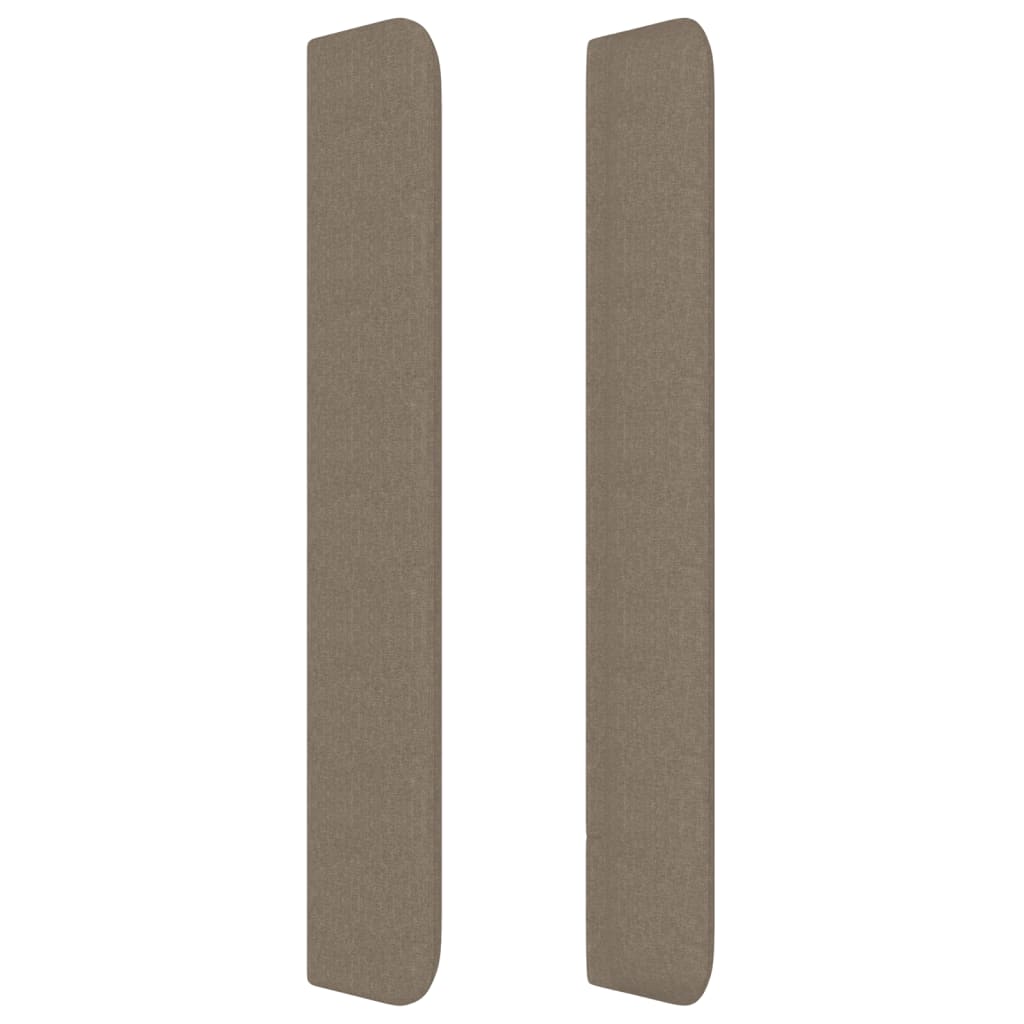 Hoofdbord Met Randen Stof 1 183 x 16 x 118/128 cm Taupe