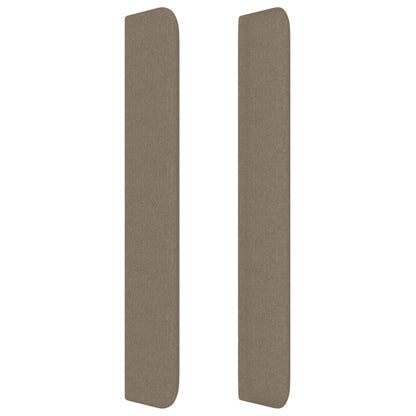 Hoofdbord Met Randen Stof 1 183 x 16 x 118/128 cm Taupe