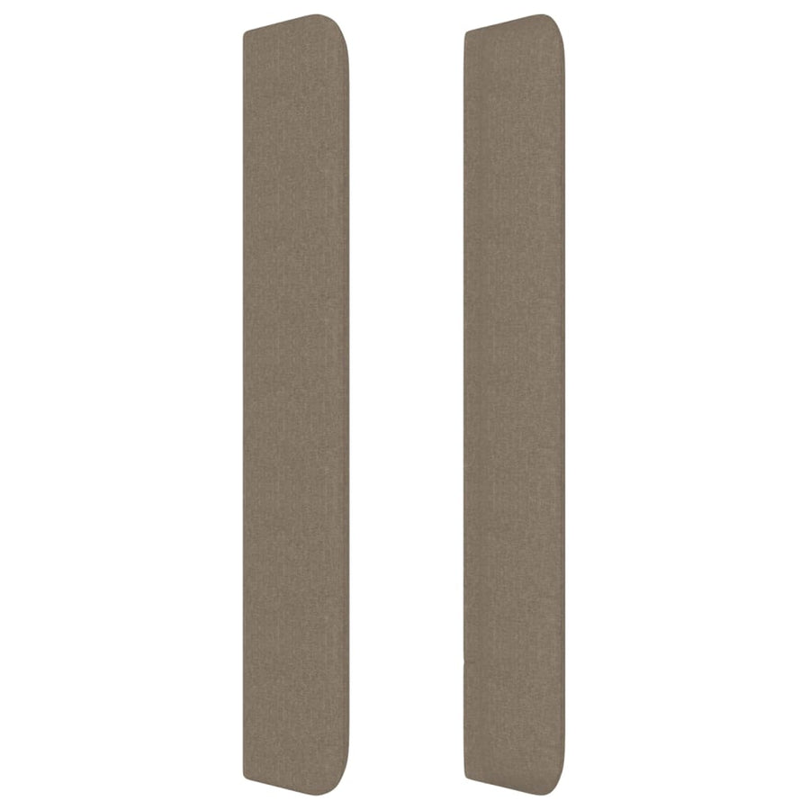 Hoofdbord Met Randen Stof 1 183 x 16 x 118/128 cm Taupe