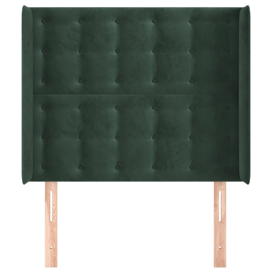 Hoofdbord Met Randen Fluweel 93 x 16 x 118/128 cm
