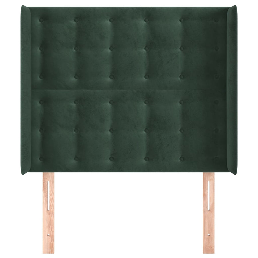 Hoofdbord Met Randen Fluweel 103 x 16 x 118/128 cm