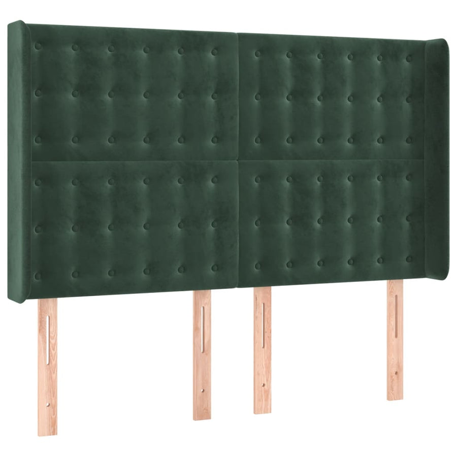 Hoofdbord Met Randen Fluweel 147 x 16 x 118/128 cm