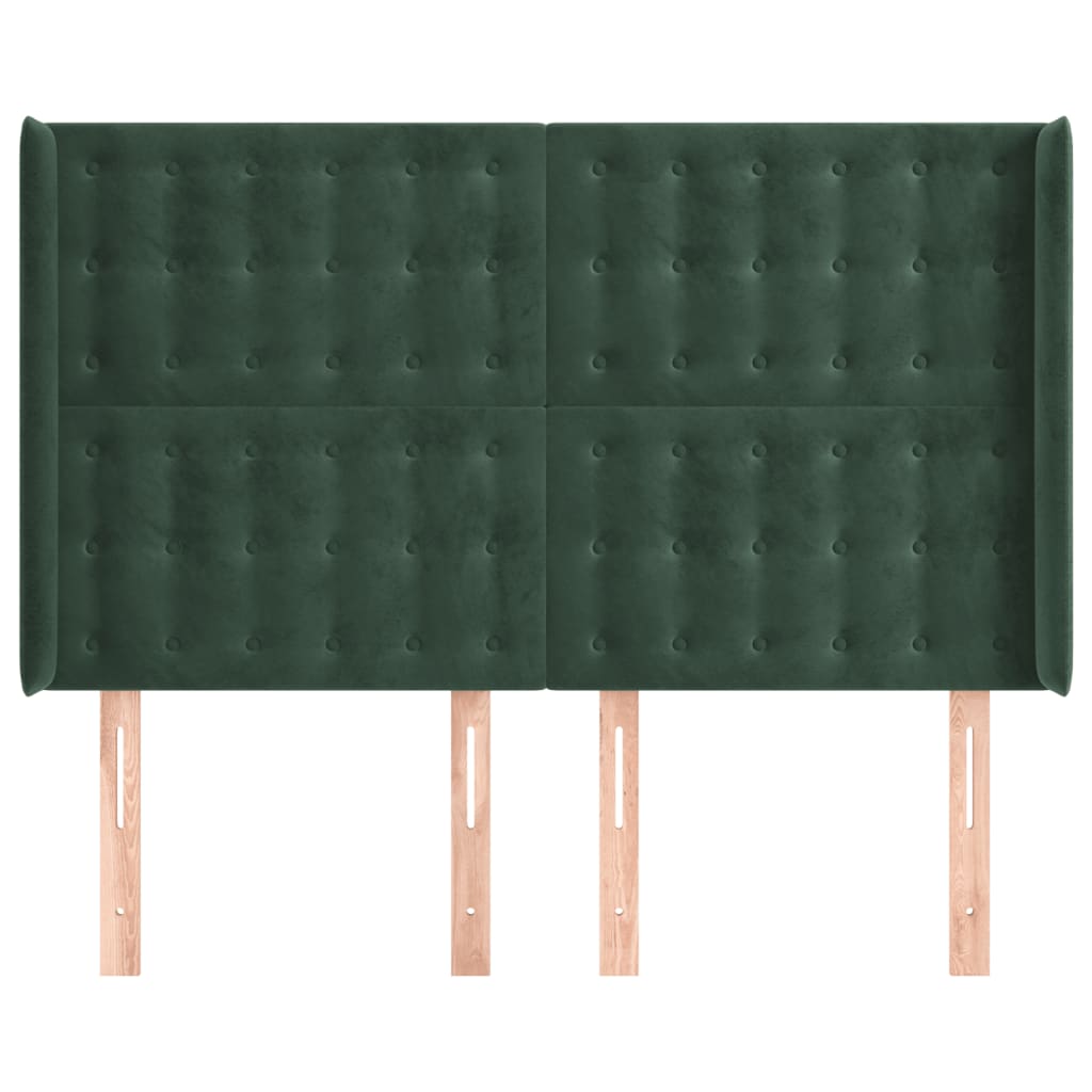 Hoofdbord Met Randen Fluweel 147 x 16 x 118/128 cm