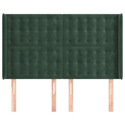 Hoofdbord Met Randen Fluweel 147 x 16 x 118/128 cm