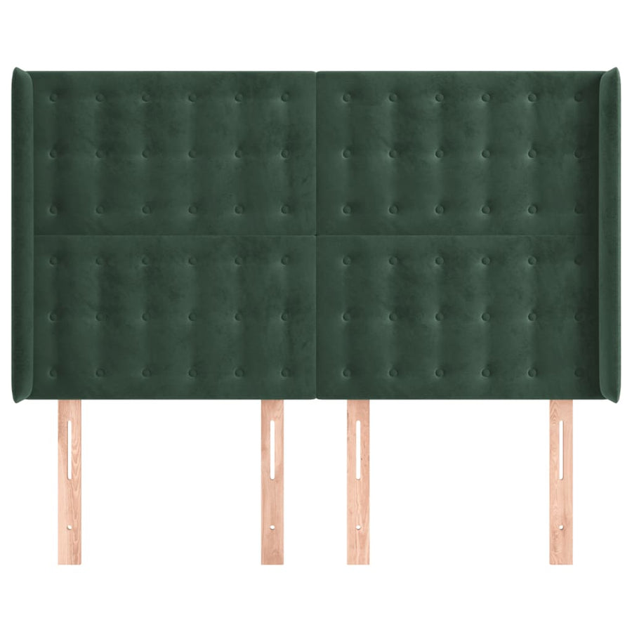 Hoofdbord Met Randen Fluweel 147 x 16 x 118/128 cm