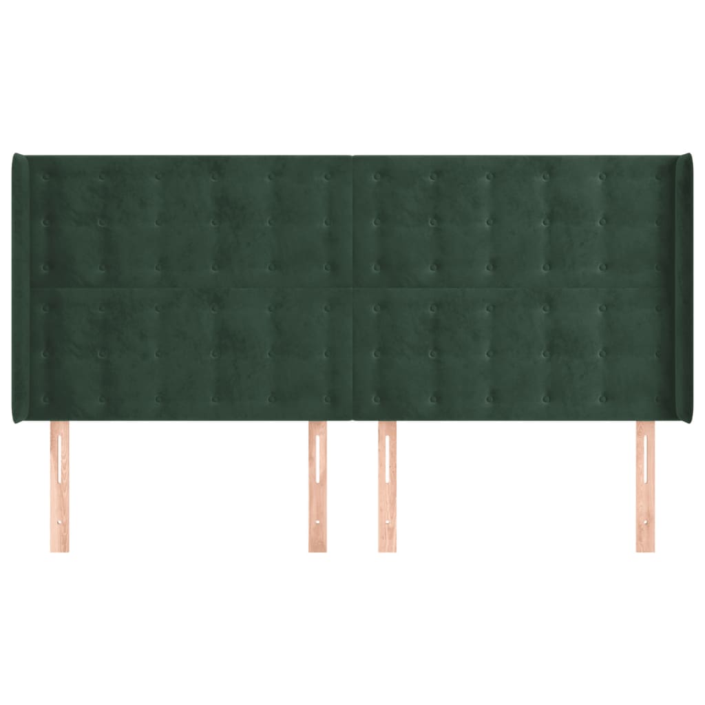 Hoofdbord Met Randen Fluweel 163 x 16 x 118/128 cm